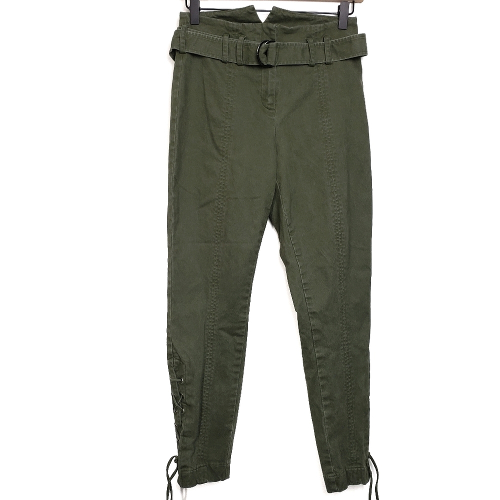 Scripted Rio Green Side Lace Up Buckle Pants - Picture 2 of 7